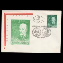 Michel 1061 - 100th anniversary of the death of Archduke Johann of Austria, first day cover, special cancellation
