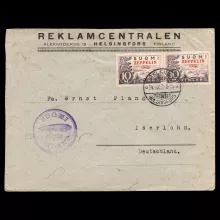 Suomi Zeppelin 1930 airmail cover from Finland to Germany